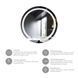 Дзеркало Kroner KRP Spiegel R1 - 6060 з LED-підсвічуванням та антизапотіванням CV030041 фото 6