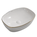 Раковина накладная Mixxus Premium DIVERSE-0109 EDGE GOLD 500х380х140mm (MP6548) MP6548 фото 1