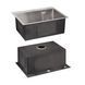 Акционный набор Lidz: мойка H5045 интегрированная Brushed Steel 3,0/1,0 мм + Смеситель Aria для кухни с гибким изливом (k35) Grey SD00057355 фото 4