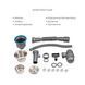 Акционный набор Lidz: мойка H5045 интегрированная Brushed Steel 3,0/1,0 мм + Смеситель Aria для кухни с гибким изливом (k35) Grey SD00057355 фото 7