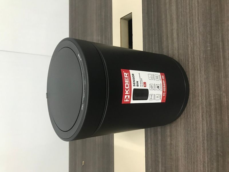 Відро для сміття сенсорне кругле KOER TC-020609-05 9 л (колір чорний) (KR5939) KR5939 фото