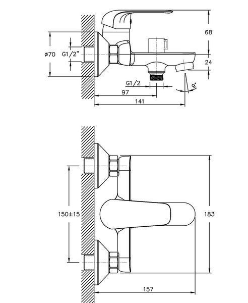 Змішувач для ванни Haiba Dario 009 (HB0873) HB0873 фото