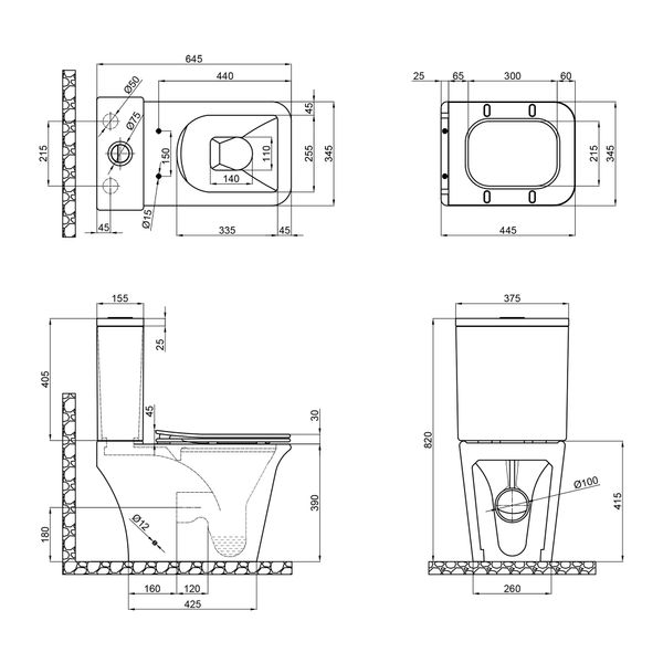 Бачок для унітаза Qtap Kalao QT08221213AW1 SD00050379 фото