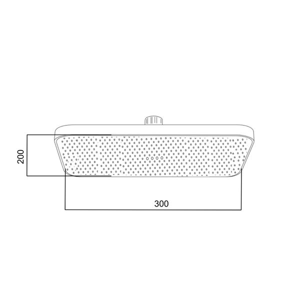 Лійка для верхнього душу Qtap Hlavova 300x200 мм прямокутна QTHLA107BLM45783 Black Matt SD00051907 фото