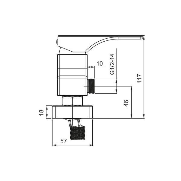 Смеситель для душа Koer KB-30010-01 (Цвет хром) (KR3486) KR3486 фото