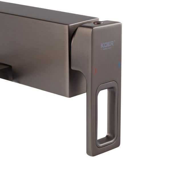 Змішувач для ванни з коротким виливом Koer KB-41009-07 (Колір графіт) (KR5986) KR5986 фото