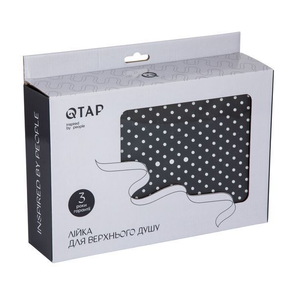 Лійка для верхнього душу Qtap Hlavova 300x200 мм прямокутна QTHLA107BLM45783 Black Matt SD00051907 фото