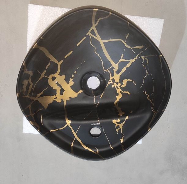 Раковина накладная MIXXUS PREMIUM WAVE-0201 MARBLE 430х430х150mm с отверстием под смеситель (MP6536) MP6536 фото