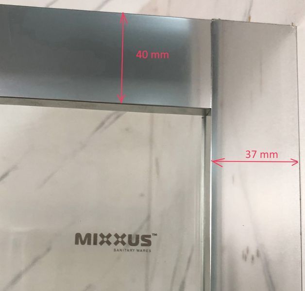 Душова кабіна без піддону Mixxus Premium Quadro SC01-90x90x195-TR Chrome прозоре скло 6мм (MI8290) MI8290 фото