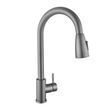 Змішувач для кухні Lidz Aria Graphite 015FL (k35) з висувним виливом LDARI015FLGRP49560
