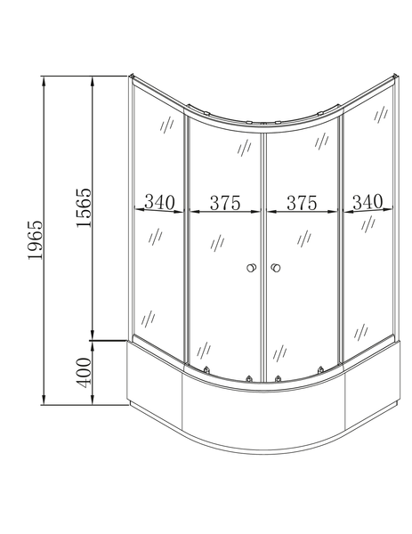 Душова кабіна з високим піддоном Mixxus PLAIN SCT01-90x90x195-FB SATIN матове скло 4мм (MI6894) MI6894 фото