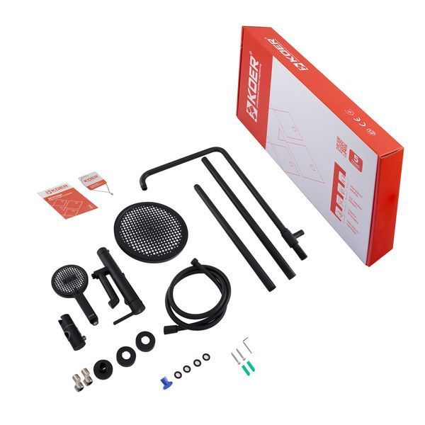 Душевая колонна со смесителем Koer KB-56029-05 3 функции, цвет черный (KR5490) KR5490 фото