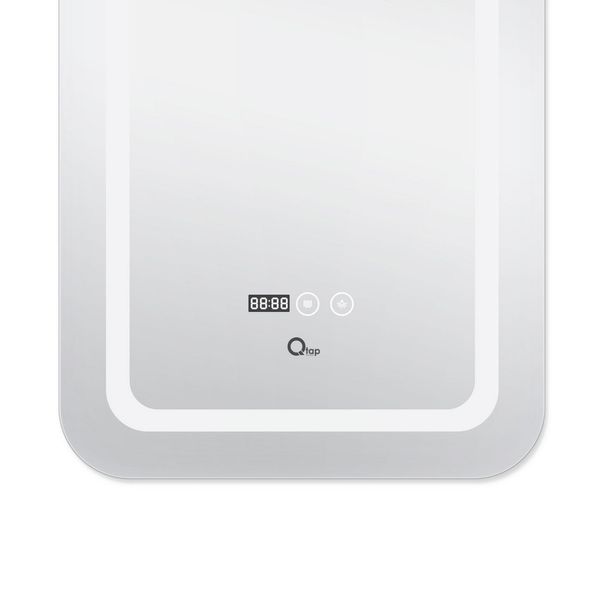 Дзеркало Qtap Mideya (DC-F911) 500х800 з LED-підсвічуванням Touch, з антизапотіванням, з годинником, димером, рег. яскравості QT2078F911W SD00036737 фото