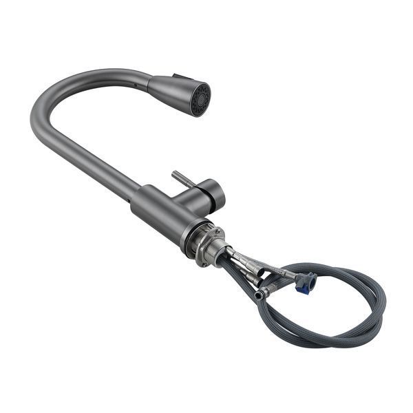 Смеситель для кухни Lidz Aria 015FL (k35) с выдвижным изливом LDARI015FLGRP49560 Graphite SD00055684 фото