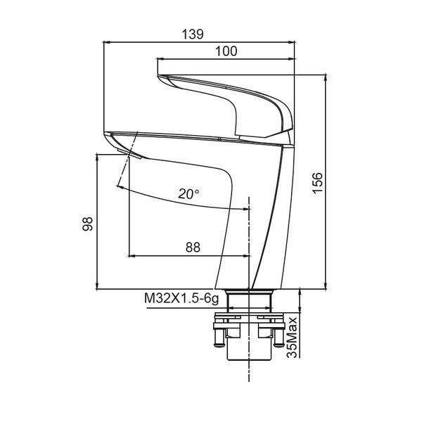 Смеситель для умывальника Koer KB-10008-05 (Цвет черный) (KR3471) KR3471 фото