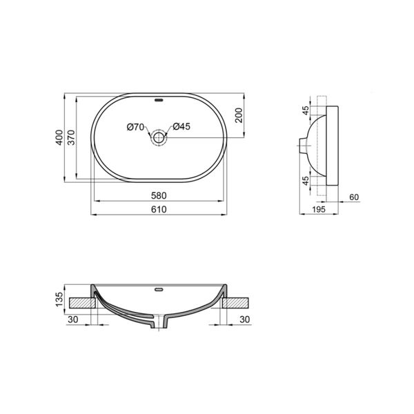 Раковина Qtap Leo 590x400x170 White QT11114028WN SD00052899 фото