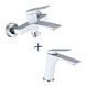 Комплект для ванної кімнати Mixxus Premium DERBY WHITE-CHROME: Змішувач для ванни DERBY 009 EURO + Змішувач для умивальника DERBY 001 NUT MI1513 фото 1