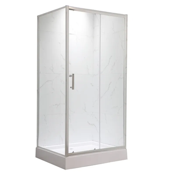 Душевая кабина с низким поддоном MIXXUS HARD SCT01-100x90x198-TR CHROME прозрачное стекло 5мм NEW (в 2 ящ) (MI8368) MI8368 фото