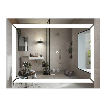 Зеркало Mixxus LIGHT MR01-70x50 с Led Touch, Anti-fog, димером, регулятором яркости, часами (MI6000) MI6000 фото