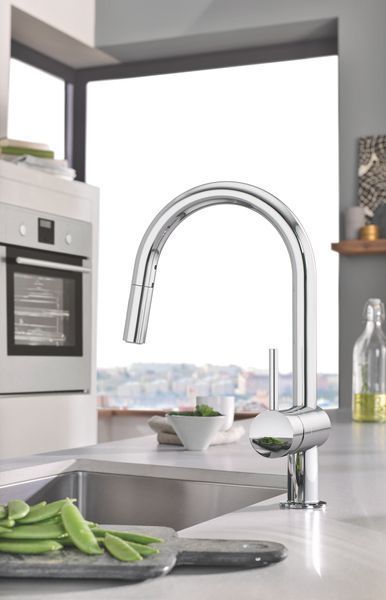 Смеситель для кухни с выдвижным изливом Grohe Minta (32321002) 32321002 фото