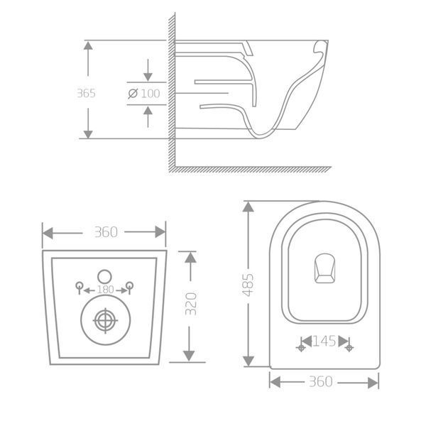 Унитаз подвесной Qtap Jay Ultra Quiet 485х360х320 мм, Matt Black, сиденьем Slim Duroplast/ Soft-close/ Quick Relase QT07335177MB SD00054232 фото