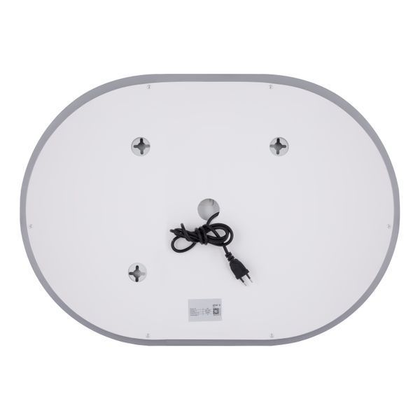 Дзеркало настінне Qtap Gemini (GE1) 500х700 мм, овальне, з LED-підсвіткою Touch, антизапотіванням, димером, рег. темп. кольору (3000-6500K), Reverse SD00052316 фото
