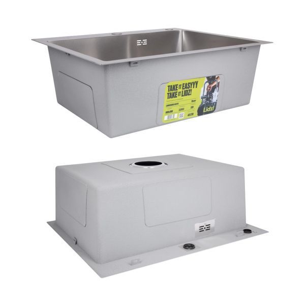 Кухонный набор Lidz: мойка H6050H интегрированная Decor Honeycomb 2,5/0,5 мм LDH6050DEC48370 + Смеситель Aria для кухни с гибким изливом (k35) Grey SD00057351 фото