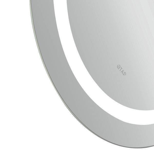 Дзеркало настінне Qtap Gemini (GE1) 500х700 мм, овальне, з LED-підсвіткою Touch, антизапотіванням, димером, рег. темп. кольору (3000-6500K), Reverse SD00052316 фото