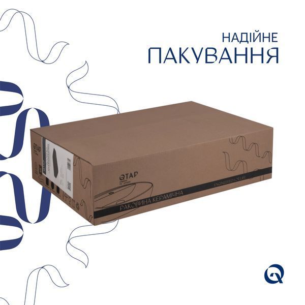 Комплект Qtap Scorpio: Раковина накладная прямоугольная 550х390х120 мм Matt Black + Донный клапан PU03 SD00053422 фото