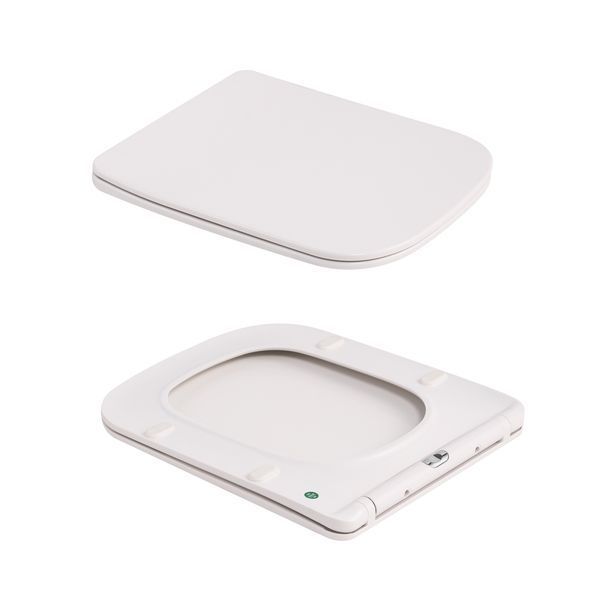 Унитаз подвесной Tern Ultra Quiet 490&times;365&times;325&nbsp;мм, Marble, с сиденьем Slim Duroplast / Soft-close / Quick Release QT17332303ASMR Qtap SD00054291 фото