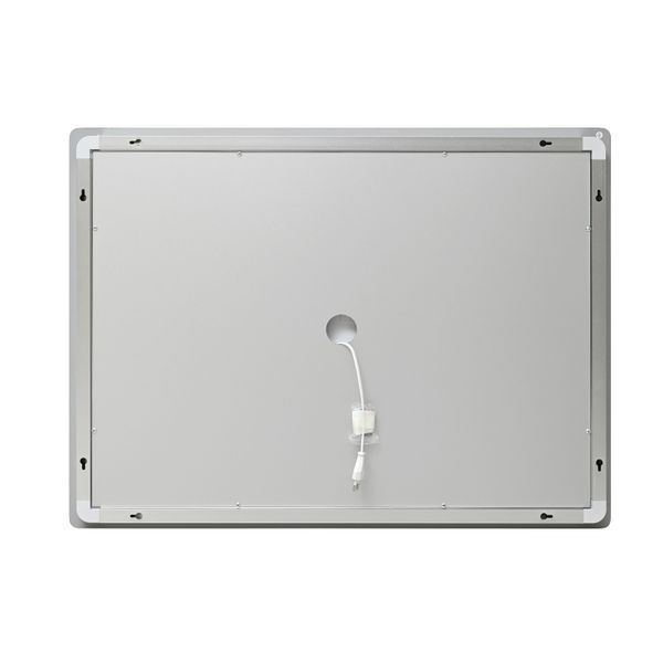 Дзеркало Lidz Kubis (KU2) 1000х800 з годинником, з LED-підсвічуванням Touch, з антизапотіванням, з димером, рег. яскравості LDKU1000800CL49282 SD00055406 фото