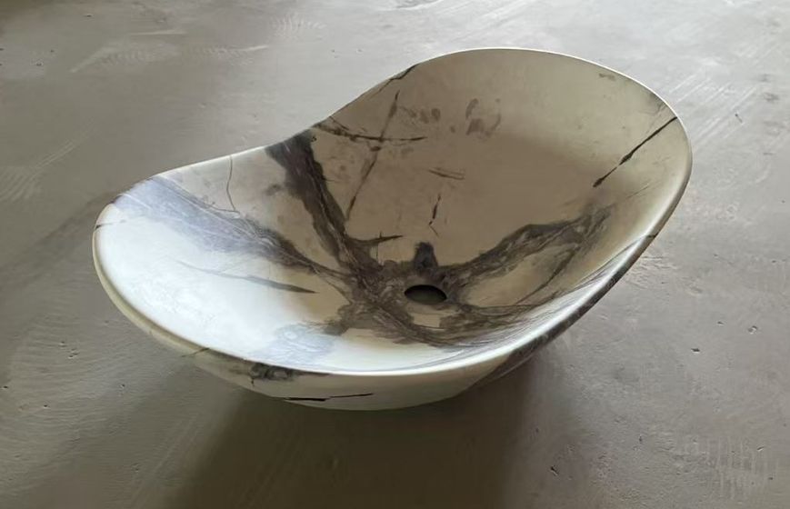 Раковина накладная MIXXUS PREMIUM WAVE-0106 MARBLE 620х360х160mm (MP6560) MP6560 фото