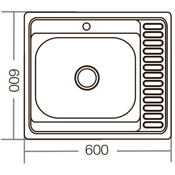 Мойка кухонная Zerix Z6060L-04-160E (Satin) (ZM0567) ZM0567 фото