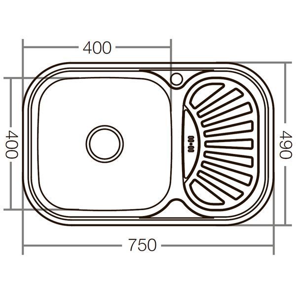Мойка кухонная Zerix Z7549-08-180E (Satin) (ZX1606) ZX1606 фото