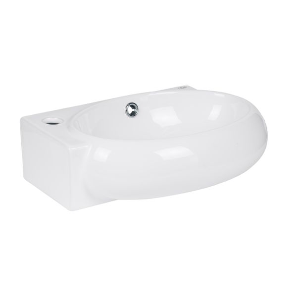 Раковина Qtap Leo 420x280x150 White с донным клапаном QT11115011LW SD00043859 фото