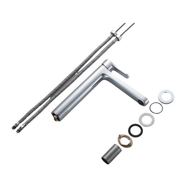 Змішувач латунний для раковини Lidz Astra 001FH високий (k35) LDAST001FHCRM48090 Chrome SD00054214 фото