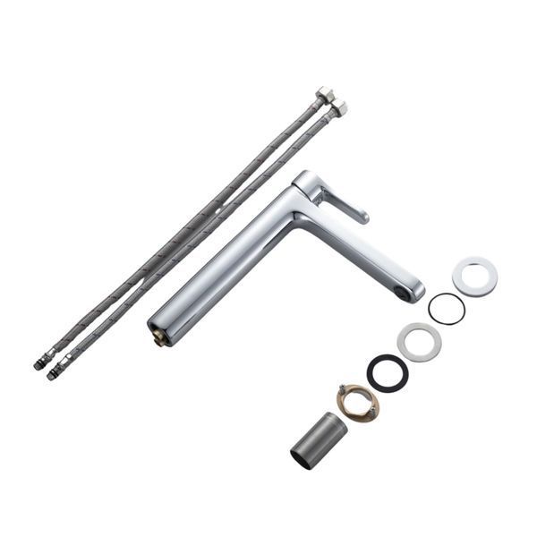 Змішувач латунний для раковини Lidz Astra 001FH високий (k35) LDAST001FHCRM48090 Chrome SD00054214 фото