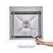 Комплект Lidz Handmade H5050H Мойка для кухни интегрированная Decor Honeycomb в комплекте с дозатором + Lidz K01G Корзина для кухонной мойки SD00055250 фото 4