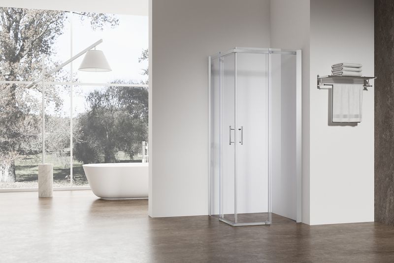 Душова кабіна без піддону Koer SR SC03-90x90x200-TR-01 прозоре скло Easy Clean 6мм, хром (KR5356) KR5356 фото