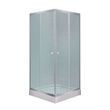 Lidz Wawel SC80x80.SAT.LOW.FR Душова кабіна квадратна, скло Frost 4 мм + Lidz Душовий піддон KAPIELKA ST80x80х14 SD00051443 фото