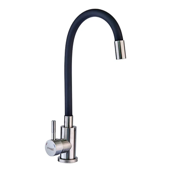 Смеситель для кухни с силиконовым изливом Champion SUS-011 Refl.Black (нерж. сталь) (CH0332) CH0332 фото