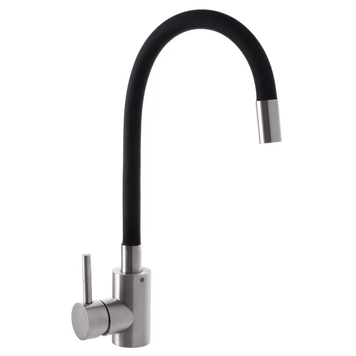 Кухонный смеситель черный с силиконовым изливом Mixxus SUS 011 (SS2798) SS2798 фото