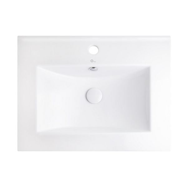 Комплект Qtap Albatross 605х825х460 White тумба напольная + раковина врезная QT0171TN600D3060CW SD00036095 фото