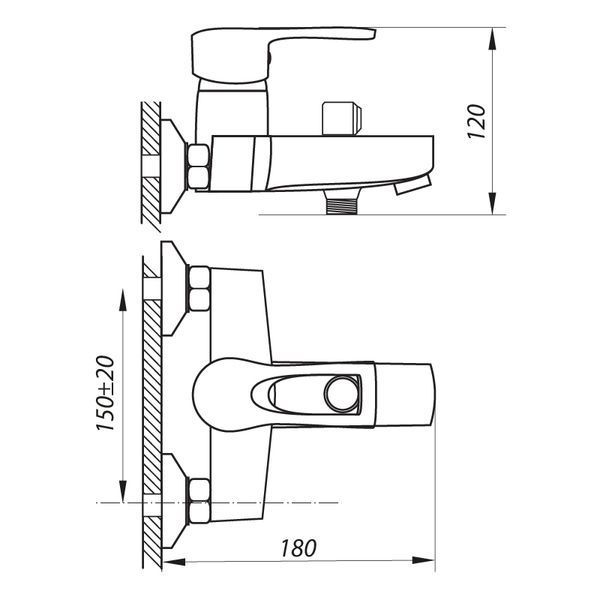 Змішувач для ванни Zerix SEO 183 (ZX2759) ZX2759 фото