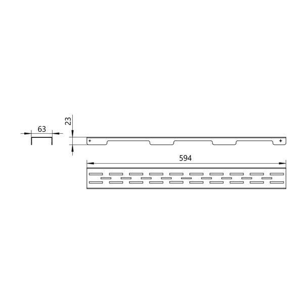 Решітка для лінійного трапу Qtap Grate FD600 (PVD) SD00052809 фото