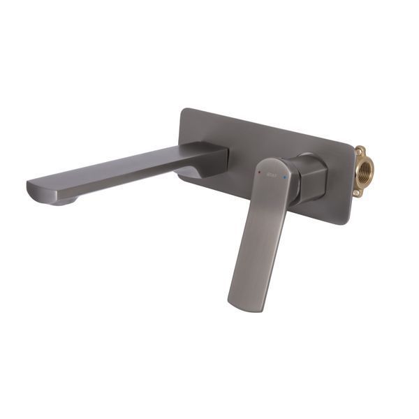 Змішувач для раковини Qtap Slavonice прихованого монтажу QTSLA273GMB45920 Gunmetal Black PVD, латунь, графіт SD00052044 фото