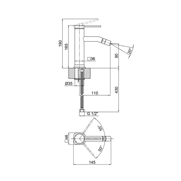 Смеситель для биде Qtap Robin QTROB2060102B Black Matt SD00047555 фото