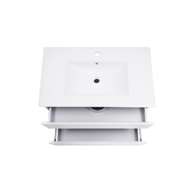 Комплект Qtap Albatross 810х725х460 White тумба подвесная + раковина врезная QT0172TP800D3080CW SD00044931 фото