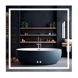 Дзеркало Qtap Mideya (MI1) 800x800 з LED-підсвічуванням Touch, з антизапотіванням, димером, рег. яскравості QT2078NCF808048477 SD00054601 фото