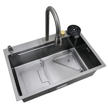 Мийка Mixxus Premium MH7246-SET-01 Nano-Black з вбудованим змішувачем (MX1696) MX1696 фото